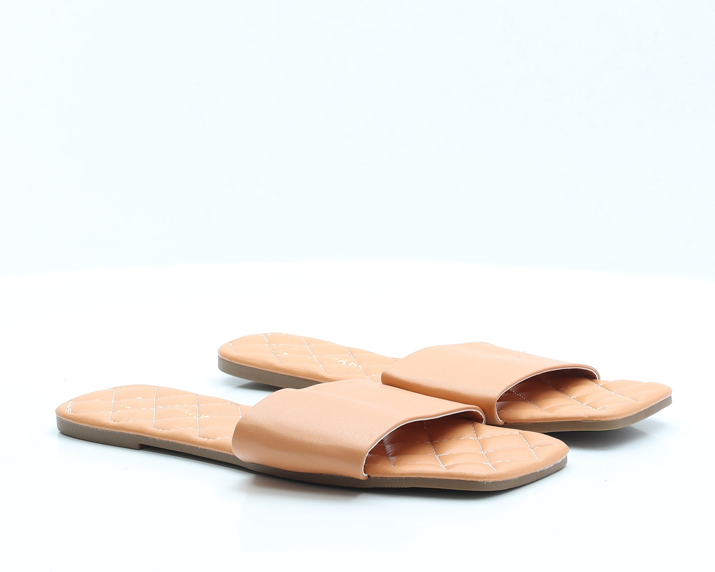 Primark Womens Orange  Polyester Slip On Sandal 5 38 7