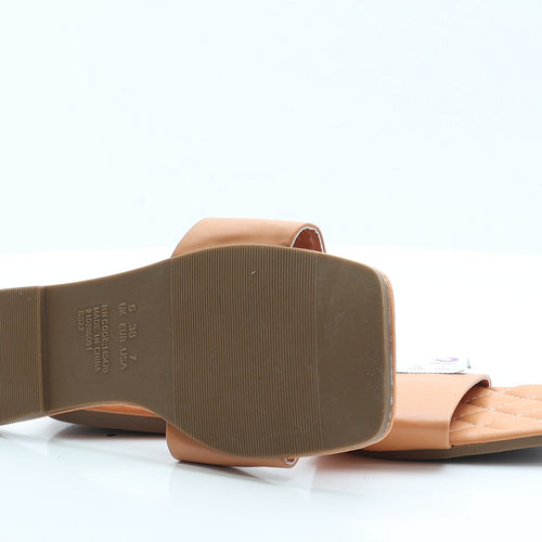 Primark Womens Orange  Polyester Slip On Sandal 5 38 7