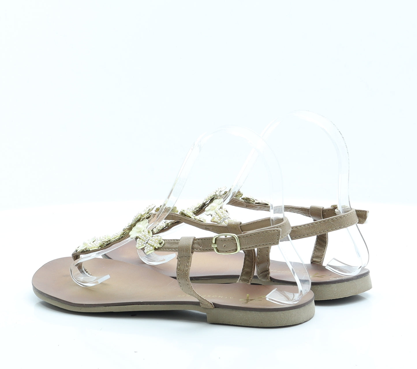 Primark Womens Brown  Polyester Slingback Sandal 5 38