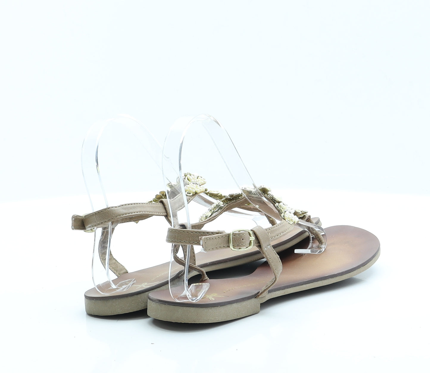 Primark Womens Brown  Polyester Slingback Sandal 5 38