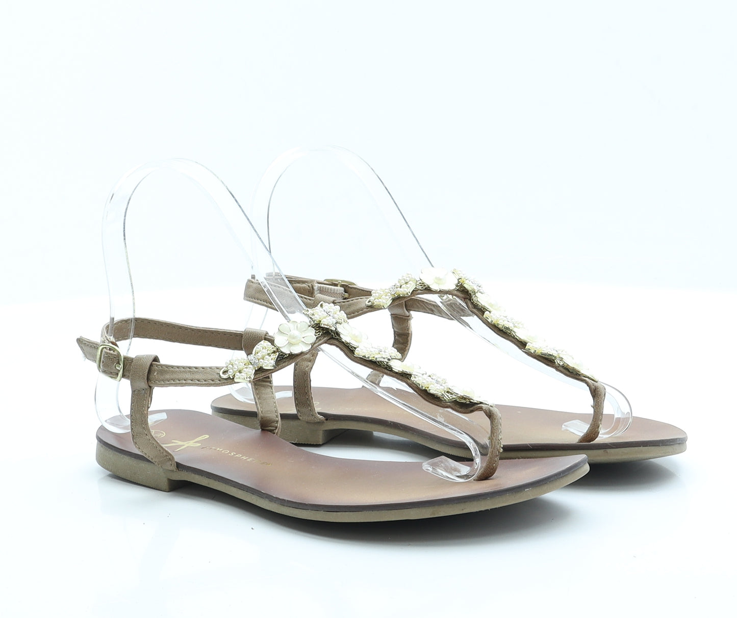 Primark Womens Brown  Polyester Slingback Sandal 5 38