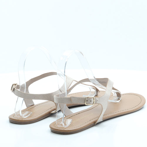 Primark Womens Beige  Polyamide Slingback Sandal 6 39 8