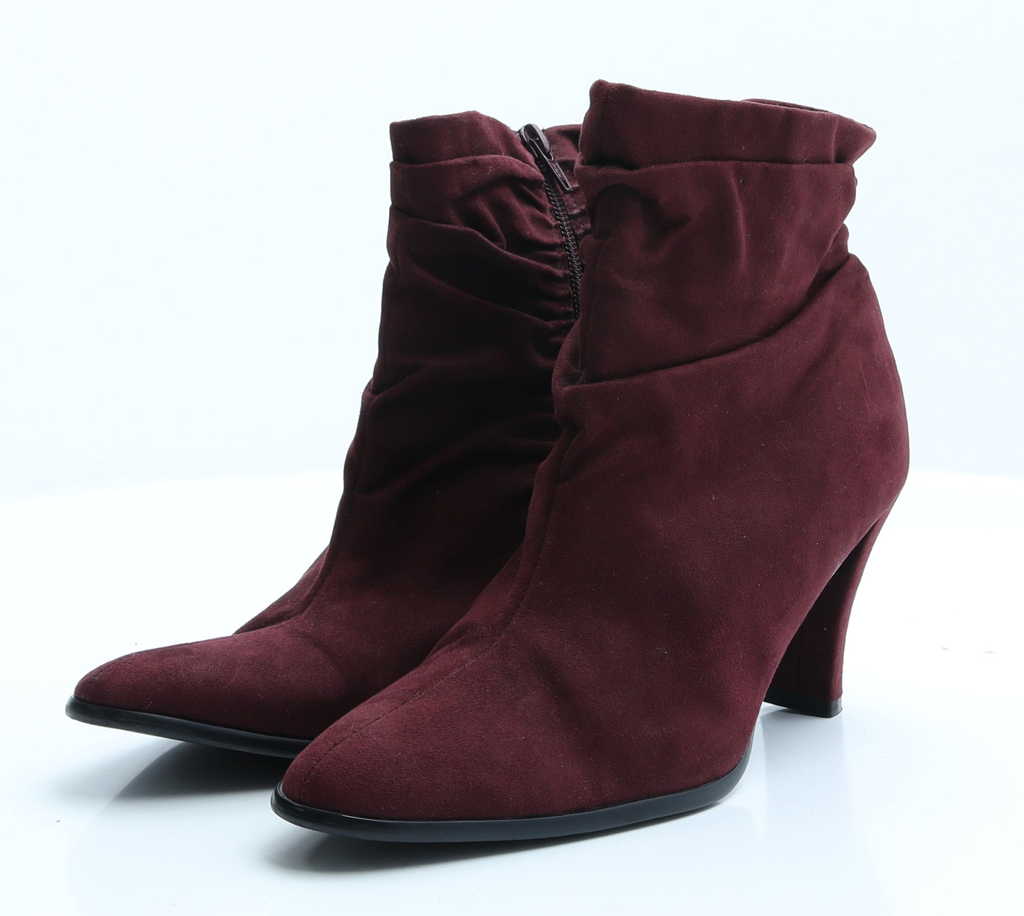 Fiore Womens Red  Suede Bootie Boot 6 EUR 39