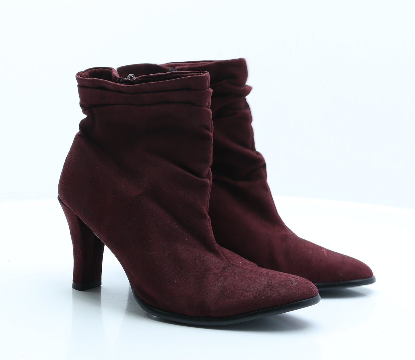 Fiore Womens Red  Suede Bootie Boot 6 EUR 39