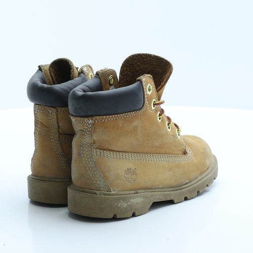 Timberland Boys Brown  Polyester Snow Boot Boot 9.5 EUR 27 US 10