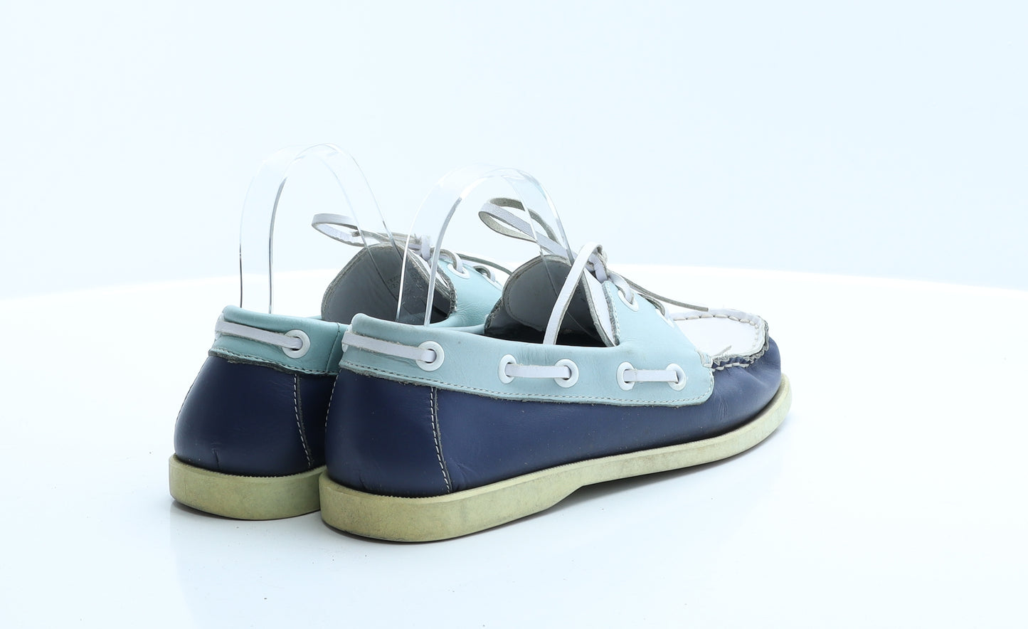 Marks and Spencer Womens Blue  Polyester Boat Shoe Flat 4 37