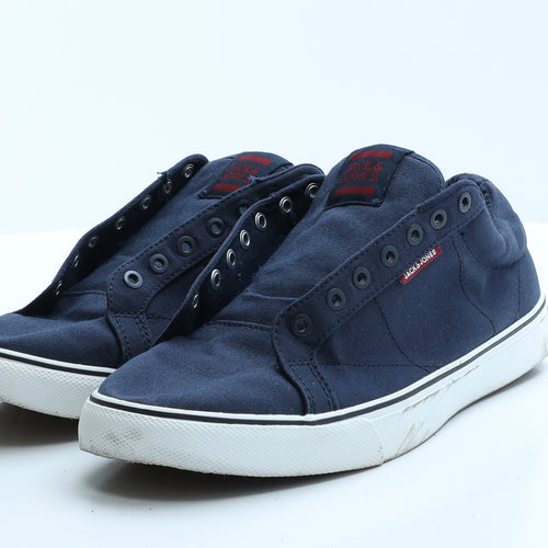 JACK & JONES Mens Blue  Fabric Boat Shoe Casual 8 EUR 42