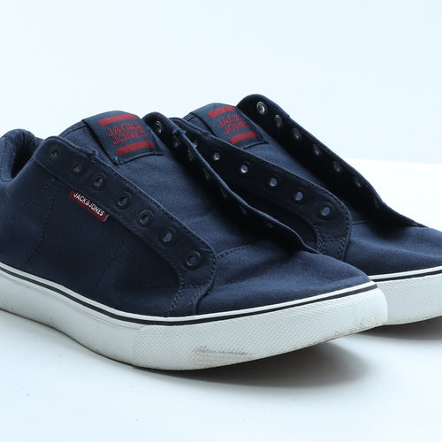 JACK & JONES Mens Blue  Fabric Boat Shoe Casual 8 EUR 42
