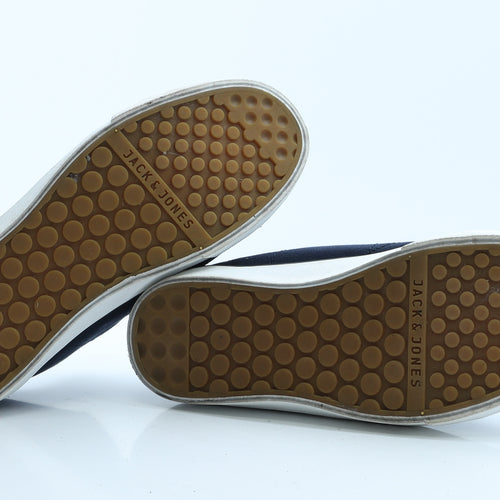 JACK & JONES Mens Blue  Fabric Boat Shoe Casual 8 EUR 42