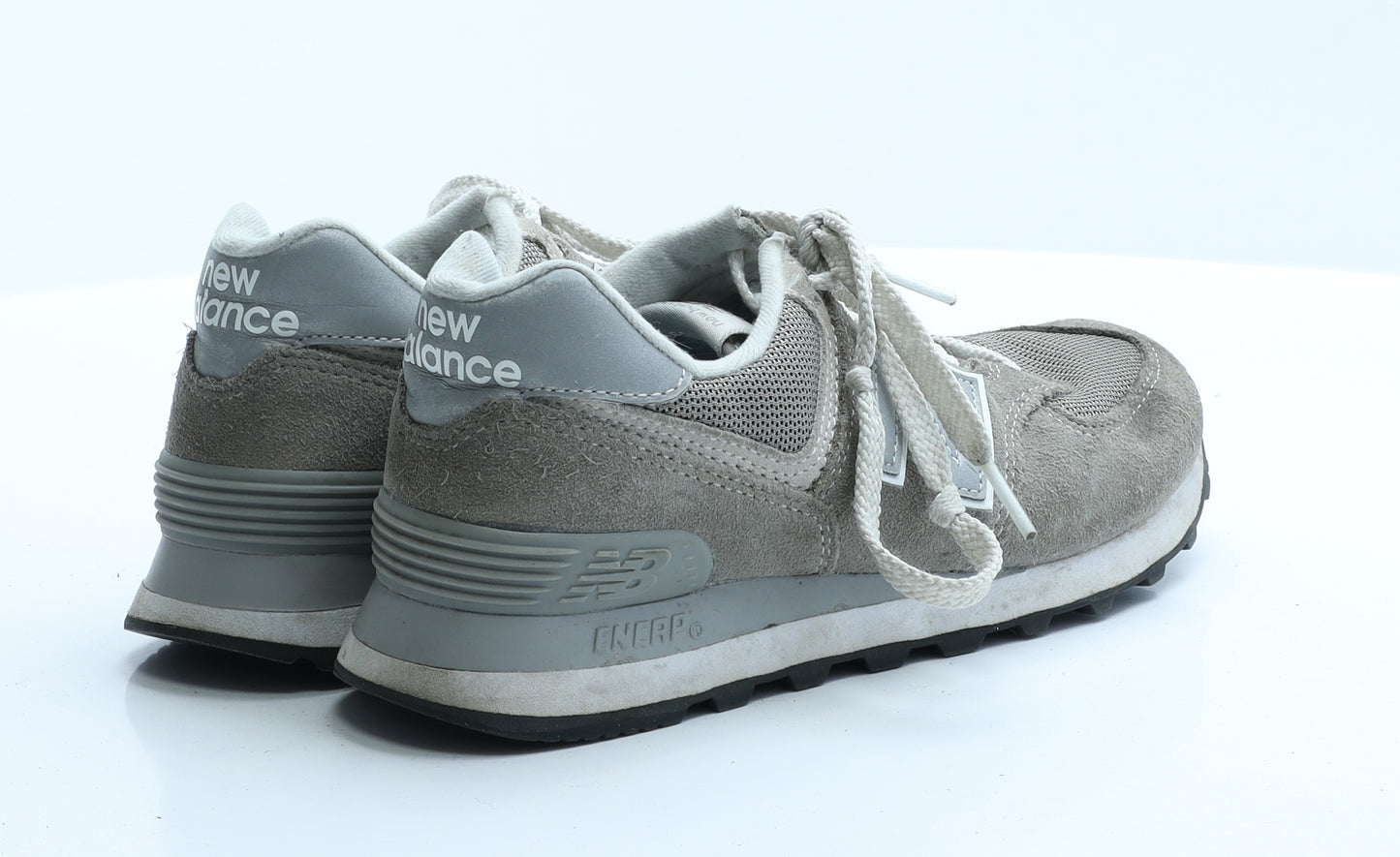 New Balance Womens Grey  Fabric Trainer Flat 5 38 4.5