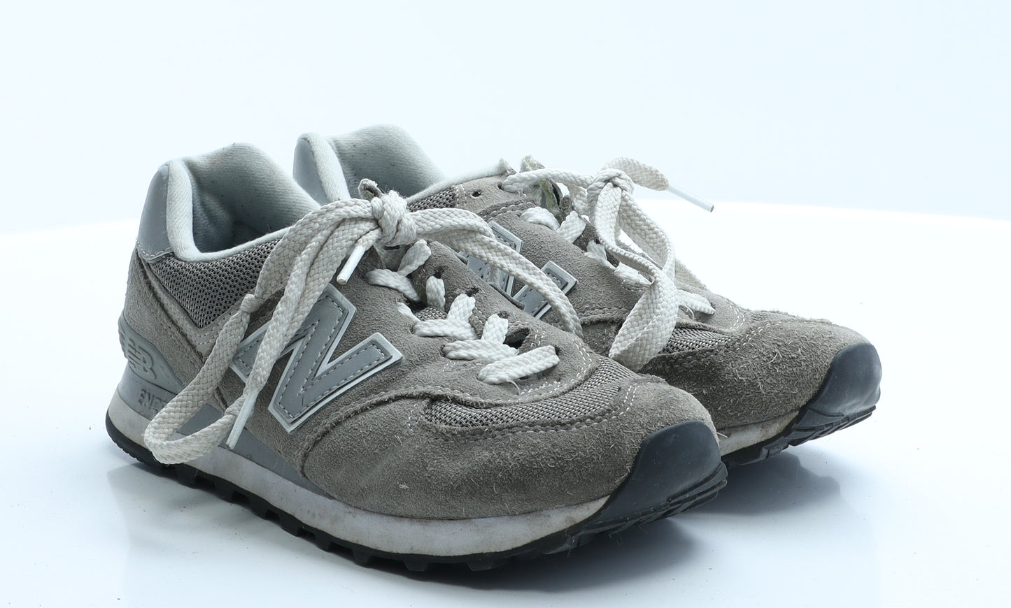 New Balance Womens Grey  Fabric Trainer Flat 5 38 4.5