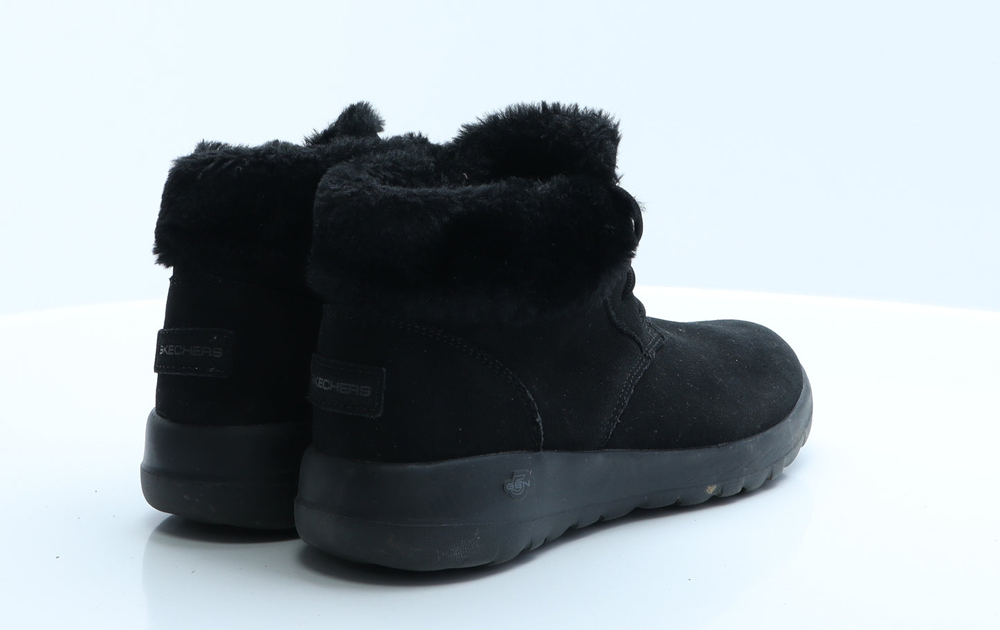 Skechers Womens Black  Polyester Flat Boot 4.5 37.5 7.5