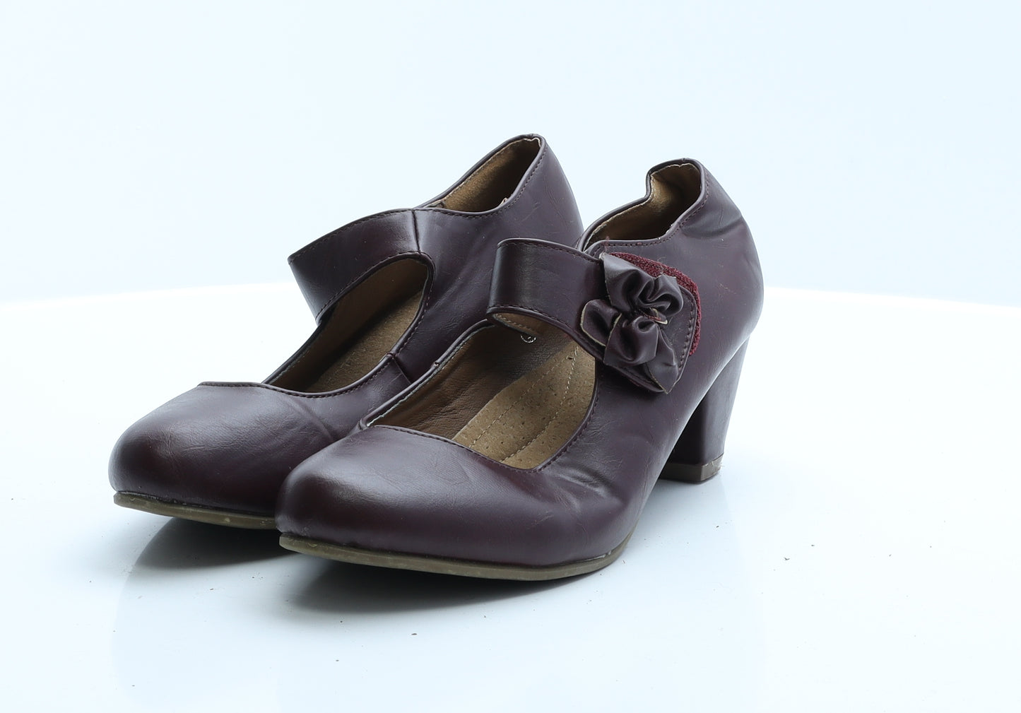 Ajvant Womens Red  Polyester Court Heel 6