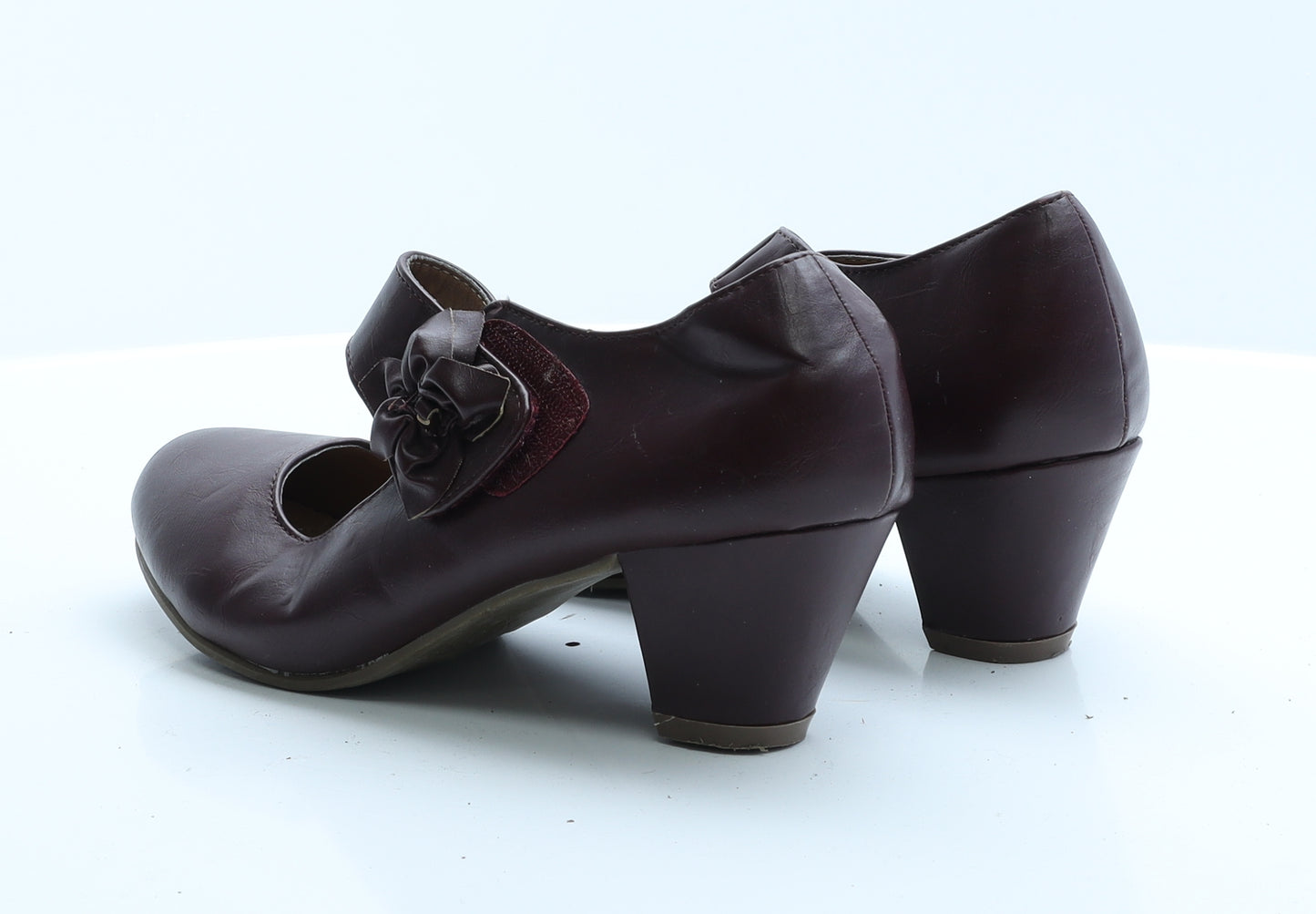 Ajvant Womens Red  Polyester Court Heel 6