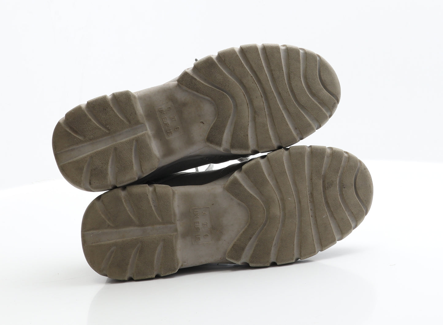 Primark Womens Grey  Faux Suede Trainer Flat 4 37