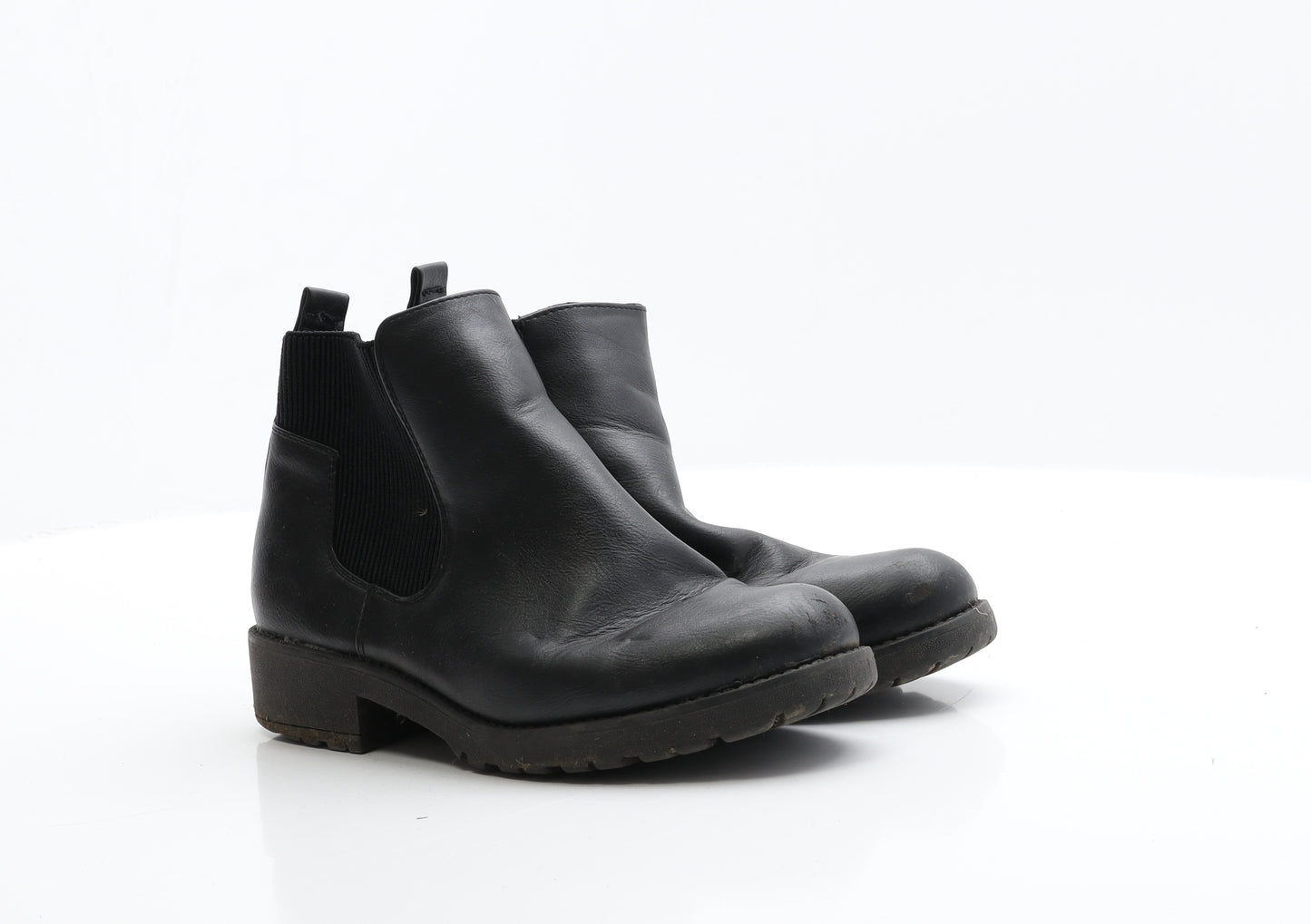 George Womens Black  Polyester Chelsea Boot 3 EUR 36