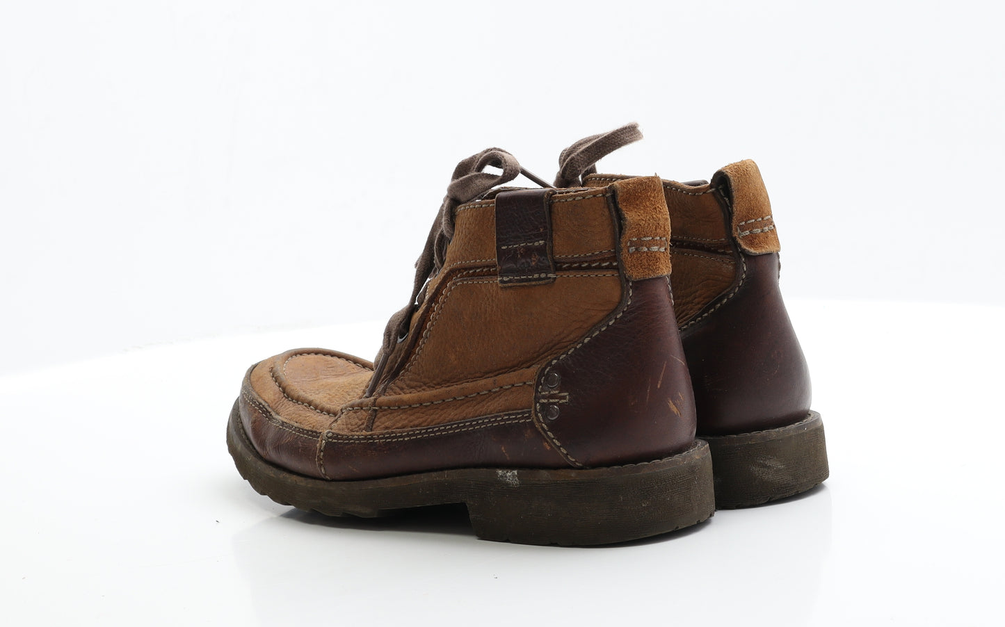 Clarks Mens Brown  Faux Leather Biker Boot 6