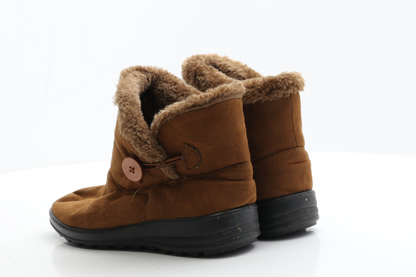 Cushion Walk Womens Brown  Faux Suede Shearling Style Boot 8