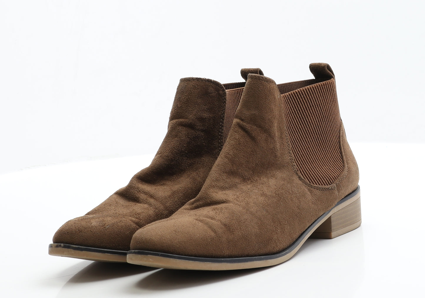 F&F Womens Brown  Polyester Chelsea Boot 5 EUR 38