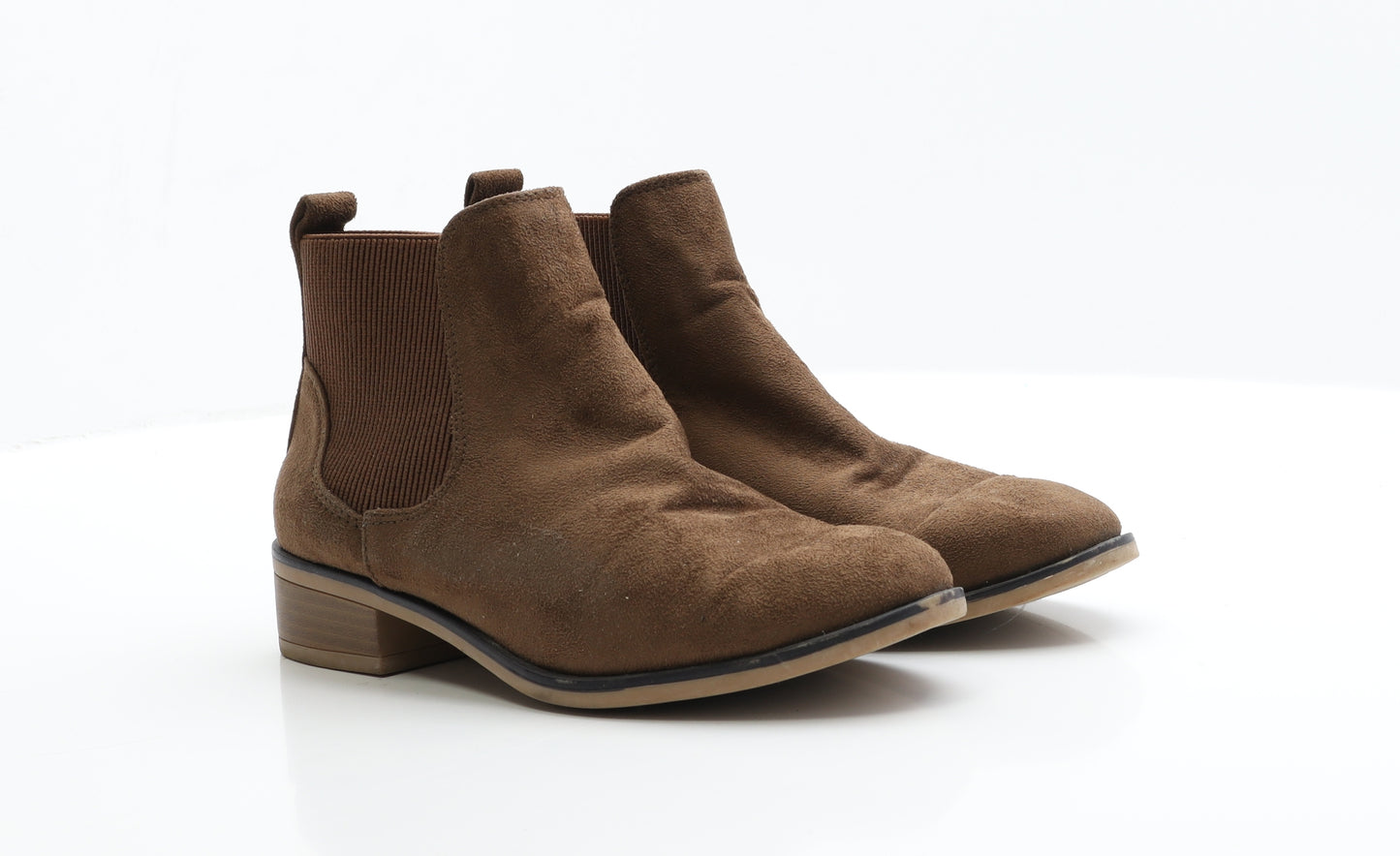 F&F Womens Brown  Polyester Chelsea Boot 5 EUR 38