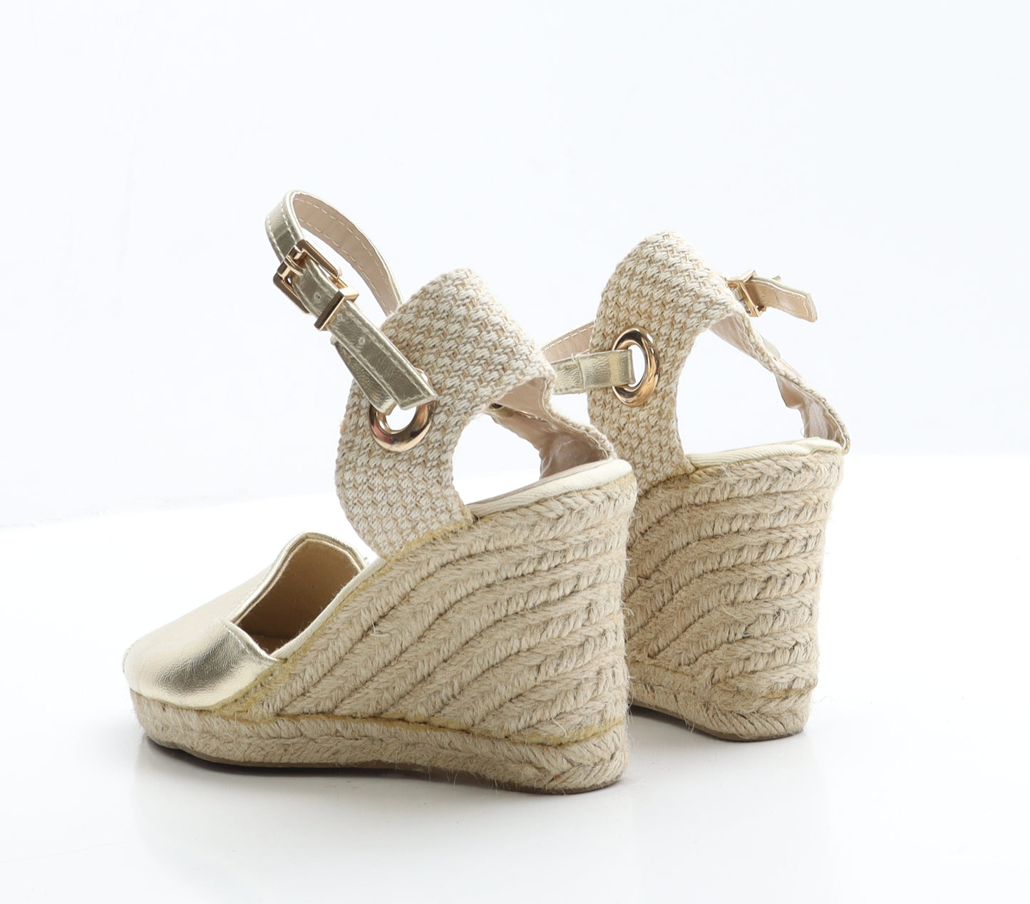 Dorothy Perkins Womens Gold  Polyamide Espadrille Heel 4