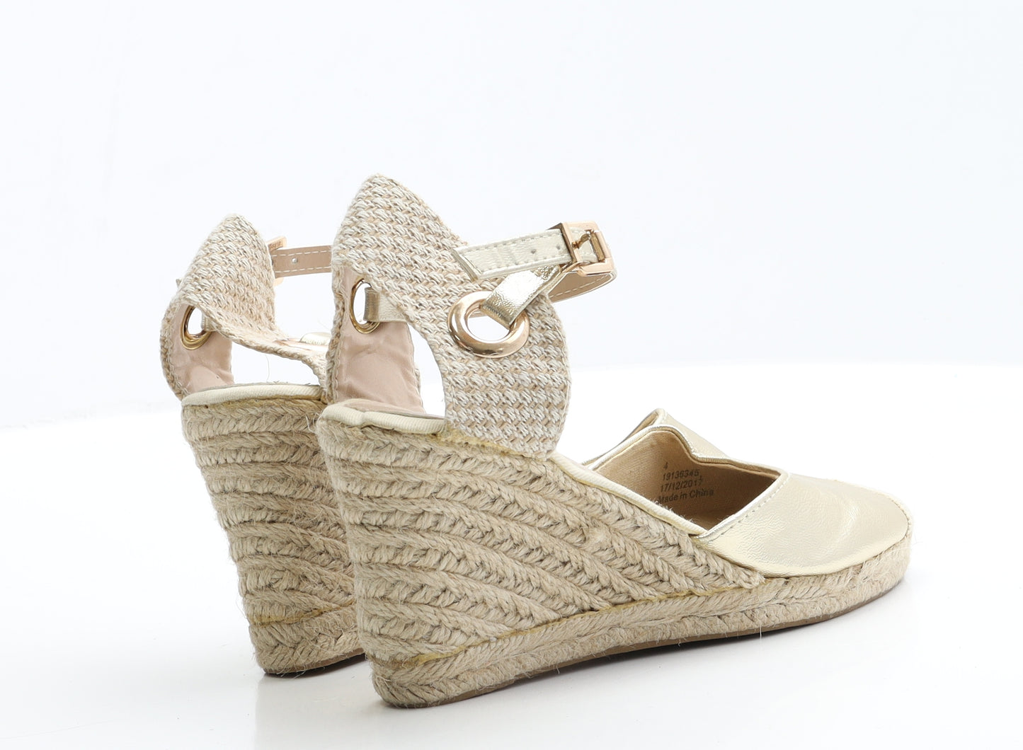 Dorothy Perkins Womens Gold  Polyamide Espadrille Heel 4