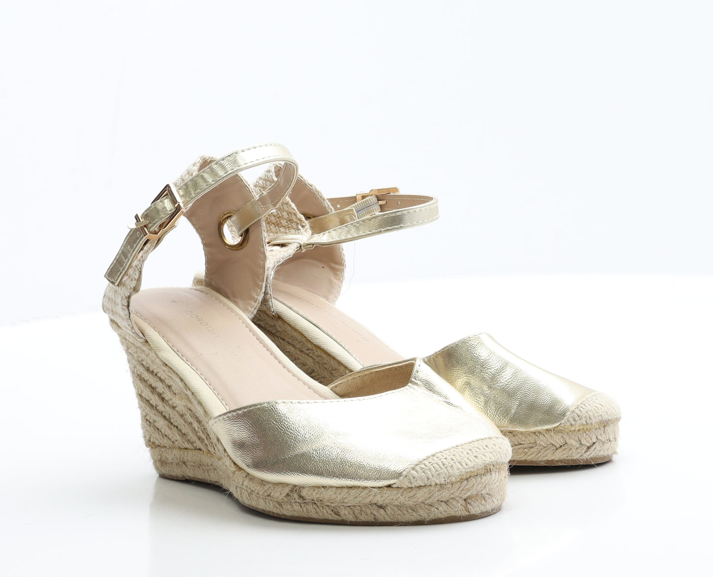Dorothy Perkins Womens Gold  Polyamide Espadrille Heel 4