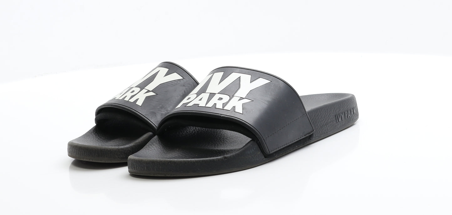 IVY PARK Womens Black  Polyester Slider Flat 7 40