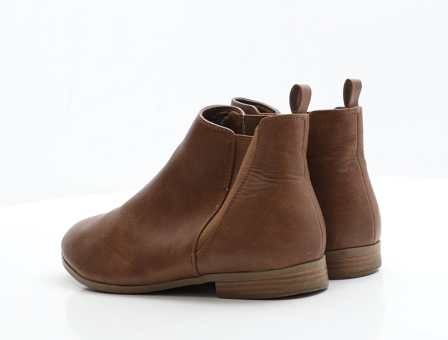 George Womens Brown  Faux Leather Chelsea Boot 7 EUR 41