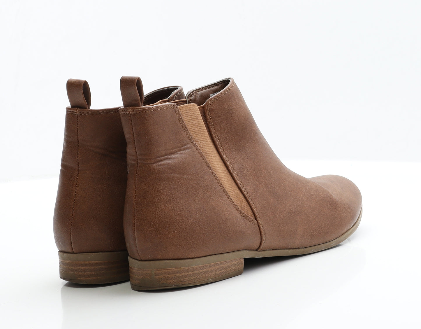George Womens Brown  Faux Leather Chelsea Boot 7 EUR 41