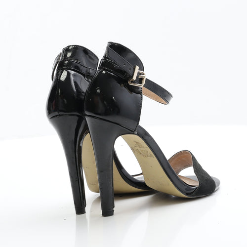Atmosphere Womens Black  Patent Leather Strappy Heel 3 EUR 36