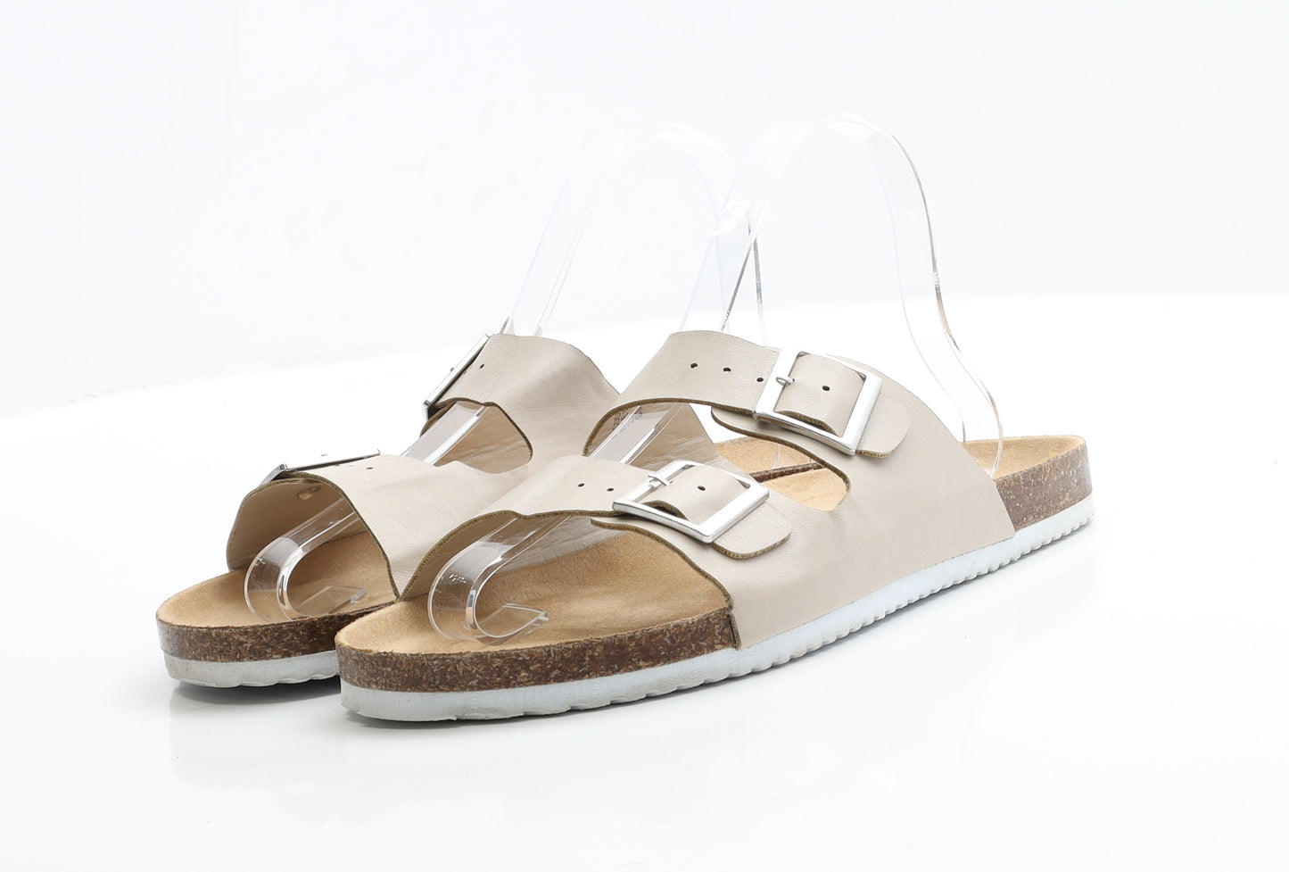 Primark Womens Beige  Polyester Slip On Flat 6 39