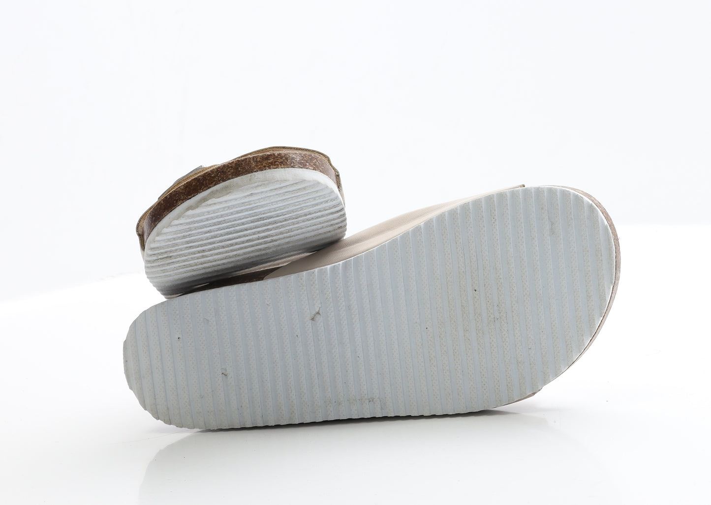Primark Womens Beige  Polyester Slip On Flat 6 39