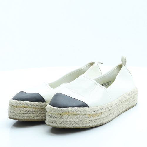Primark Womens Beige  Faux Leather Espadrille Flat 3 36 5