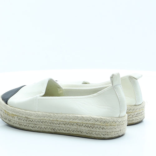 Primark Womens Beige  Faux Leather Espadrille Flat 3 36 5