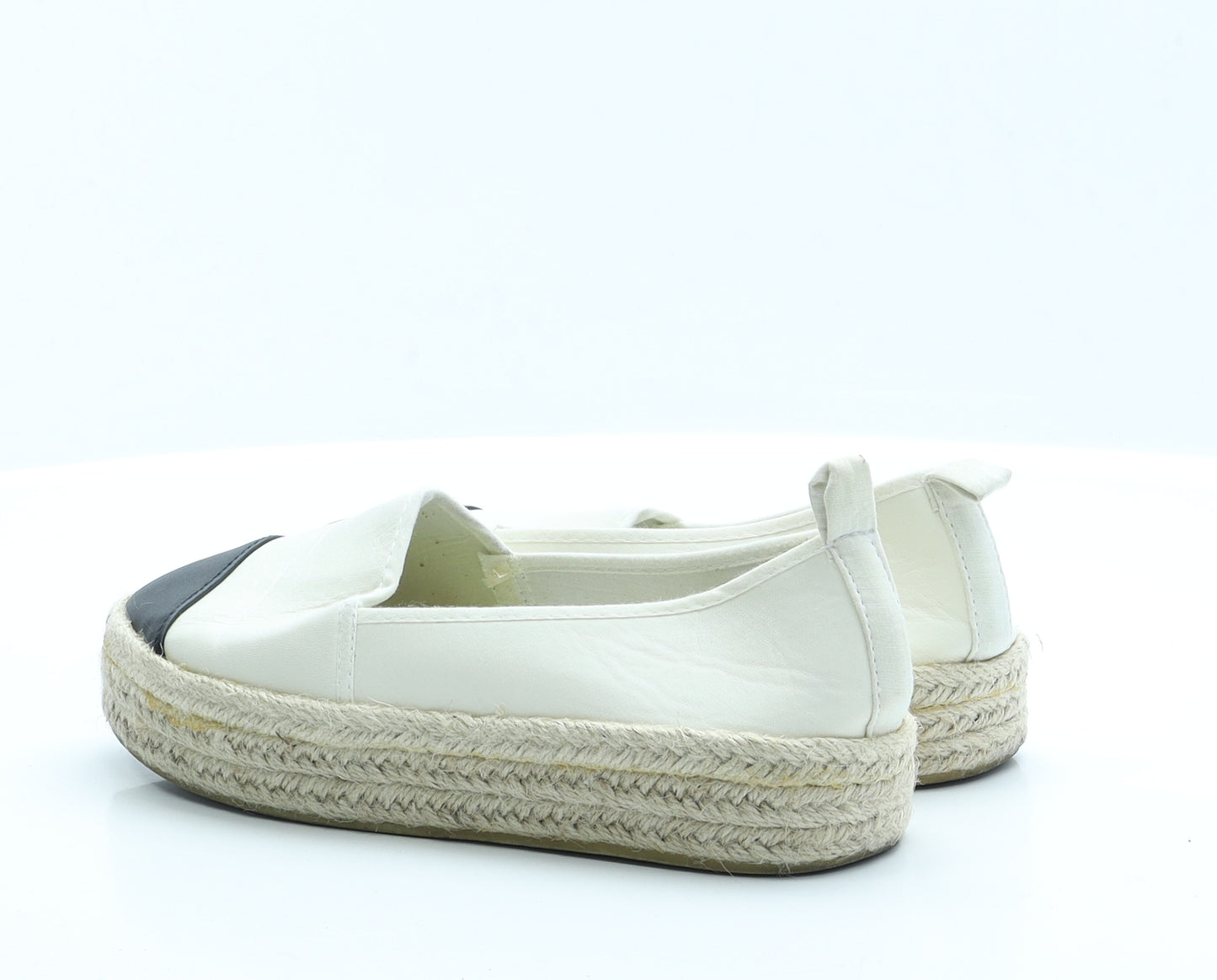 Primark Womens Beige  Faux Leather Espadrille Flat 3 36 5