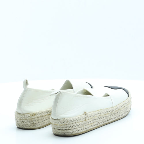 Primark Womens Beige  Faux Leather Espadrille Flat 3 36 5