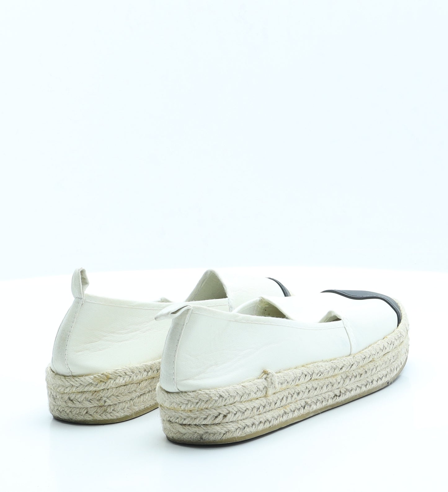 Primark Womens Beige  Faux Leather Espadrille Flat 3 36 5