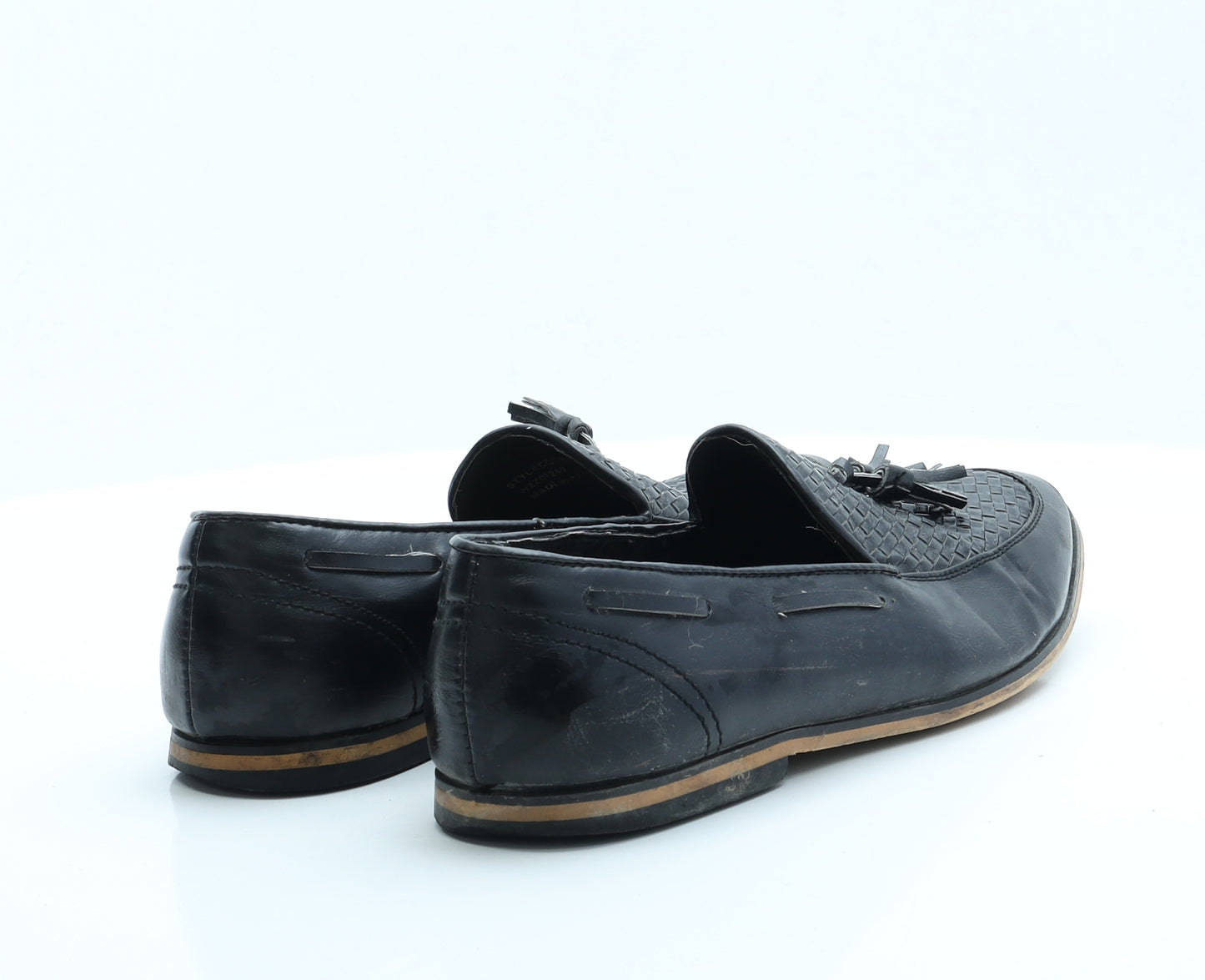 Boohoo MAN Mens Black  Polyester Loafer Casual 8