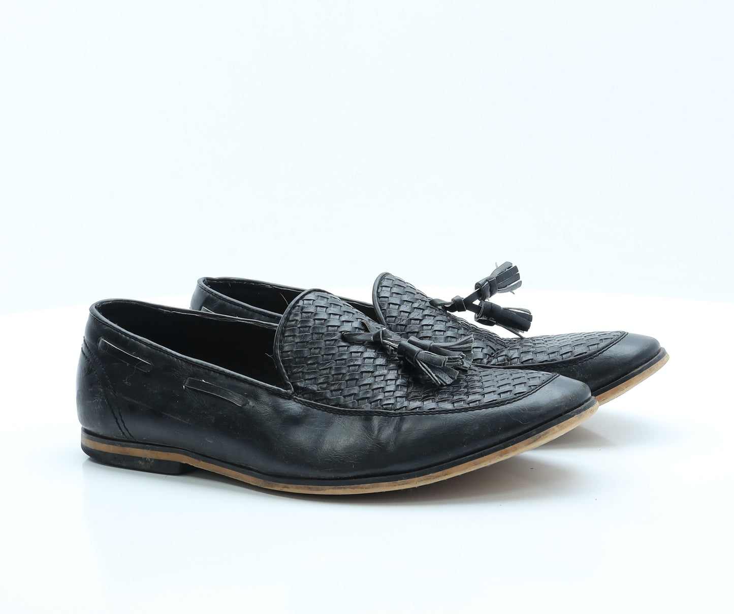 Boohoo MAN Mens Black  Polyester Loafer Casual 8