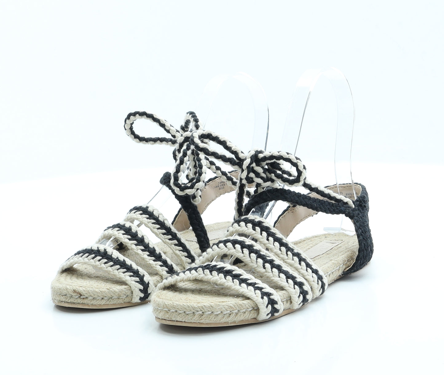 Zara Girls Black  Polyester Strappy Sandal 1 EUR 32