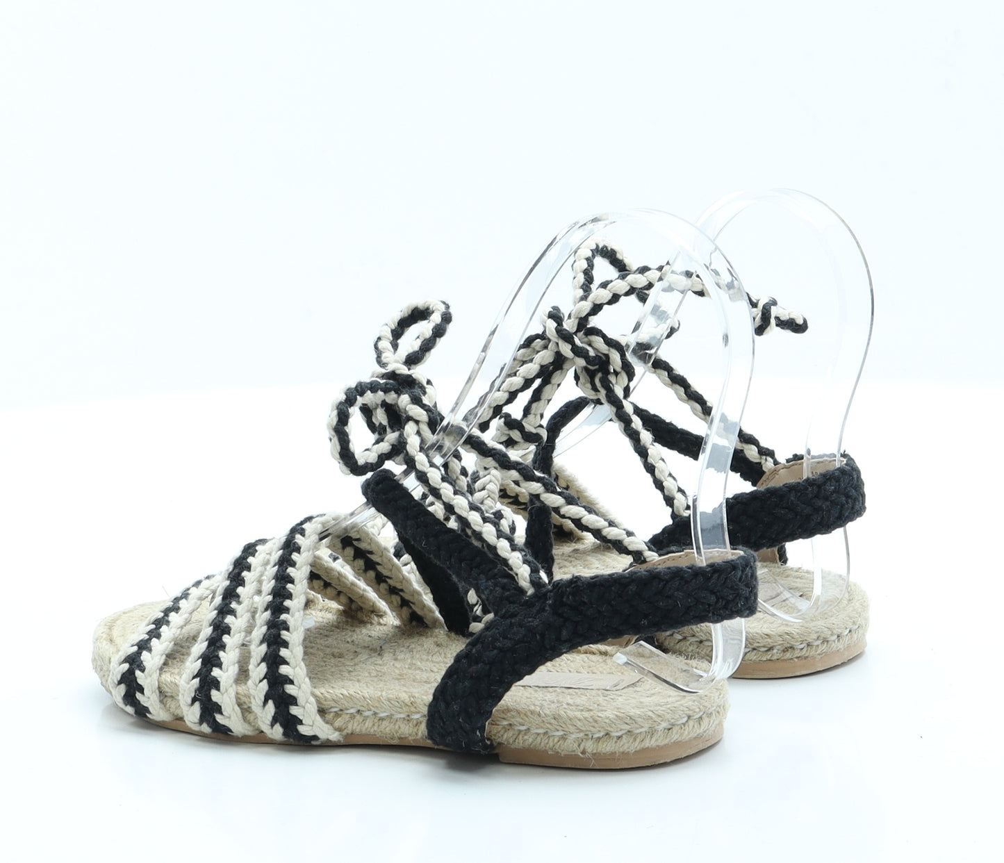 Zara Girls Black  Polyester Strappy Sandal 1 EUR 32