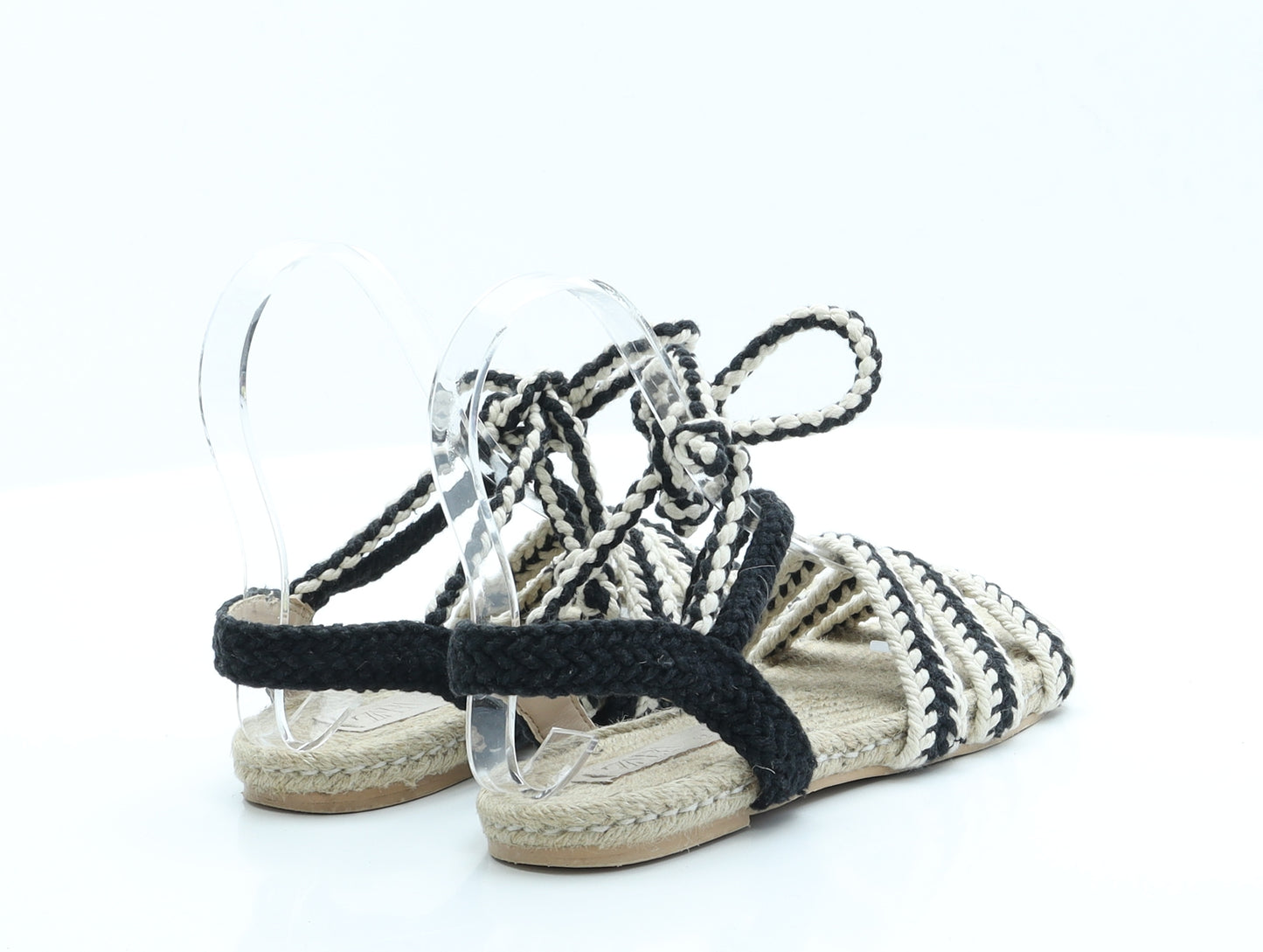 Zara Girls Black  Polyester Strappy Sandal 1 EUR 32