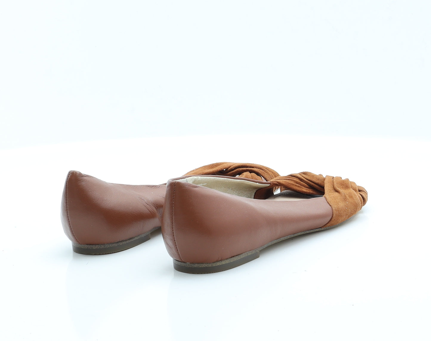 Lands End Womens Brown  Polyester Slip On Flat 4 36 6