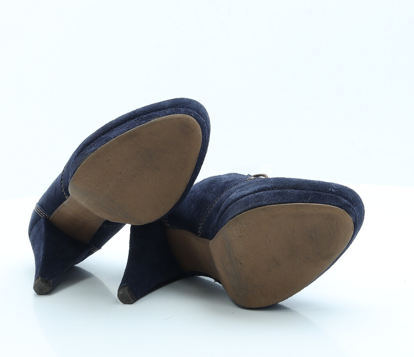 Bellisimo Womens Blue  Faux Suede Bootie Boot 7 EUR 40