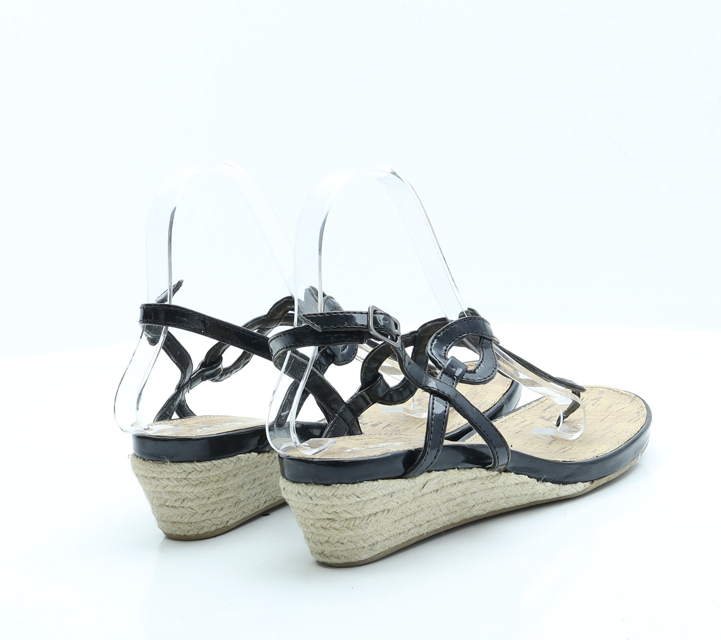 NEXT Womens Black  Polyamide Strappy Heel 6 EUR 39