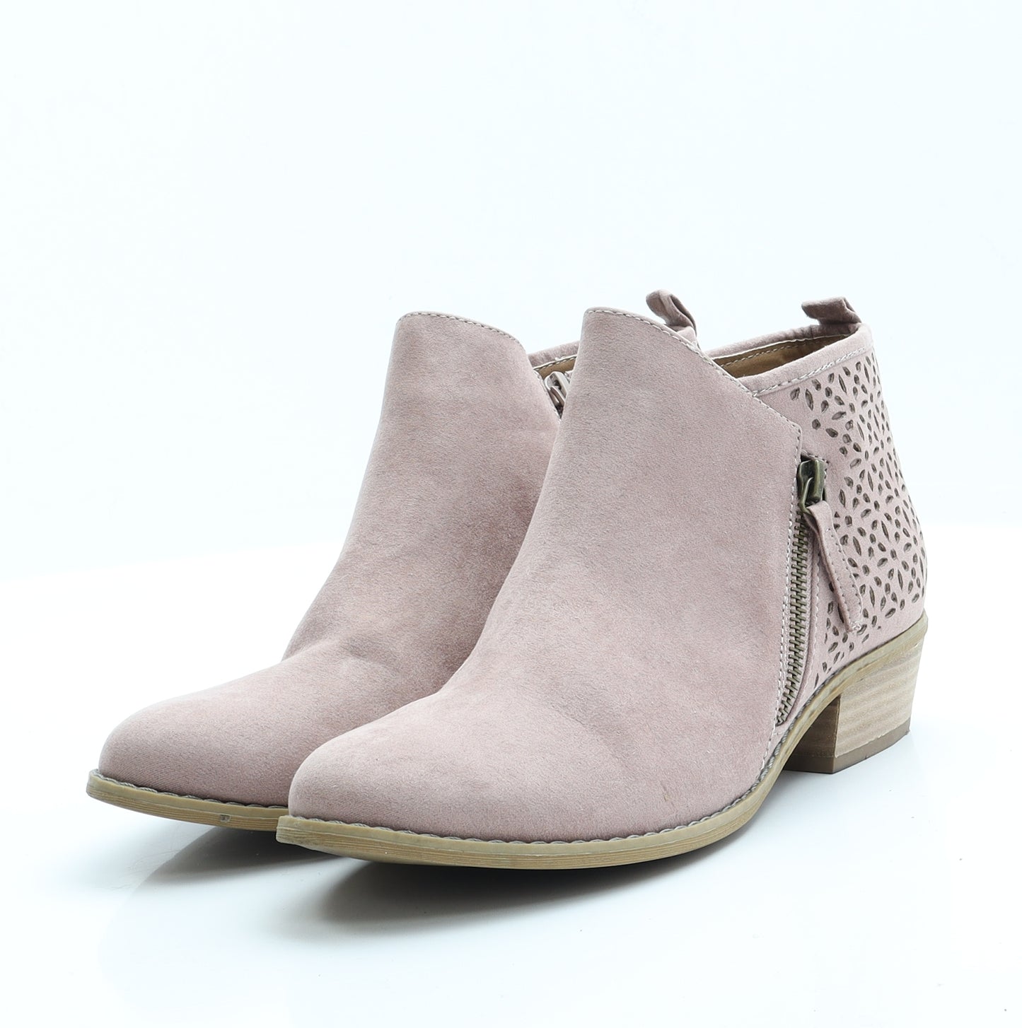 TU Womens Pink  Faux Suede Chelsea Boot 6