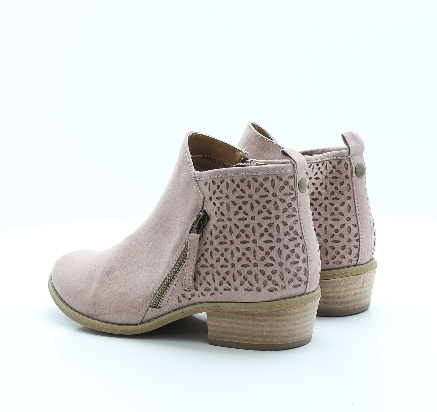 TU Womens Pink  Faux Suede Chelsea Boot 6