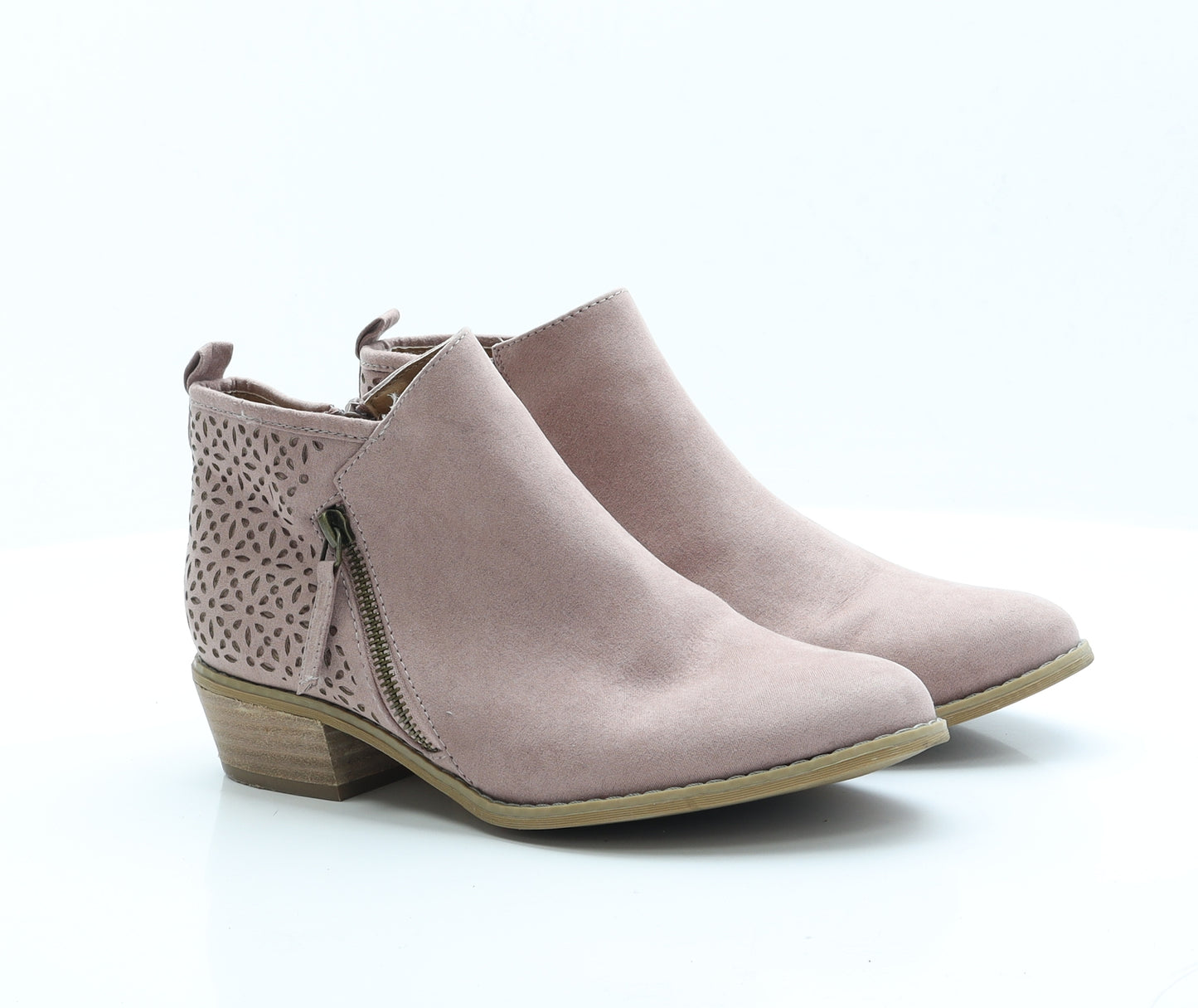 TU Womens Pink  Faux Suede Chelsea Boot 6