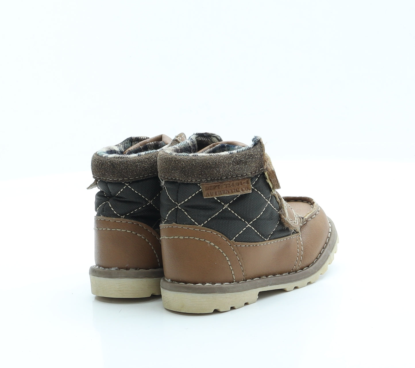 George Boys Brown  Polyester Combat Boot 4